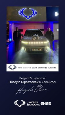 KGM Enes Oto'dan KGM (Ssangyong) Marka beyaz SUV Model Araç alan Müşteri