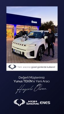 KGM Enes Oto'dan KGM (Ssangyong) Marka beyaz Torres Model Araç alan Müşteri