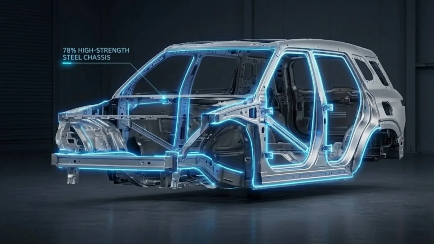 KGM (Ssangyong) Marka Torres aracının %78 Güvenli Çelik İskeleti